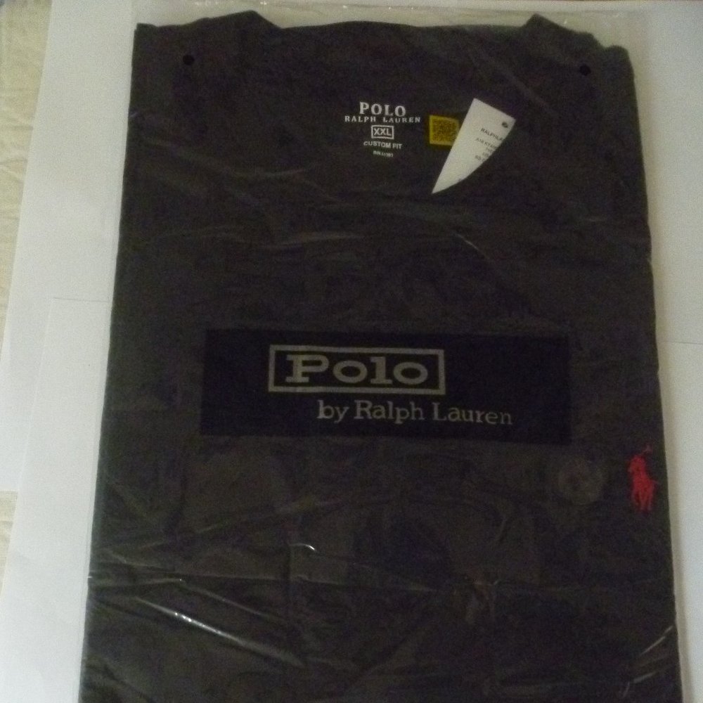 NWT POLO RALPH LAUREN  SMALL PONY CUSTOM FIT TEE TSHIRT - BLACK - 2XL
